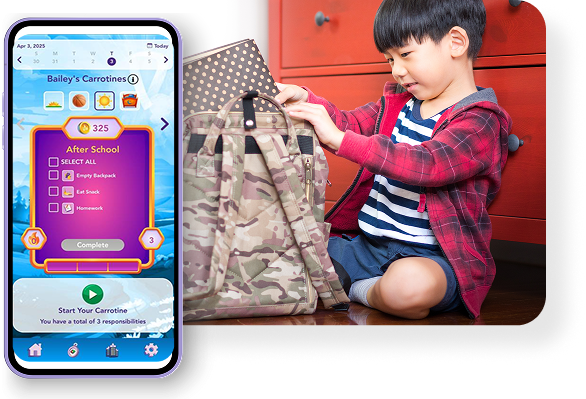 Daily Carrotines help increase your child’s independence.